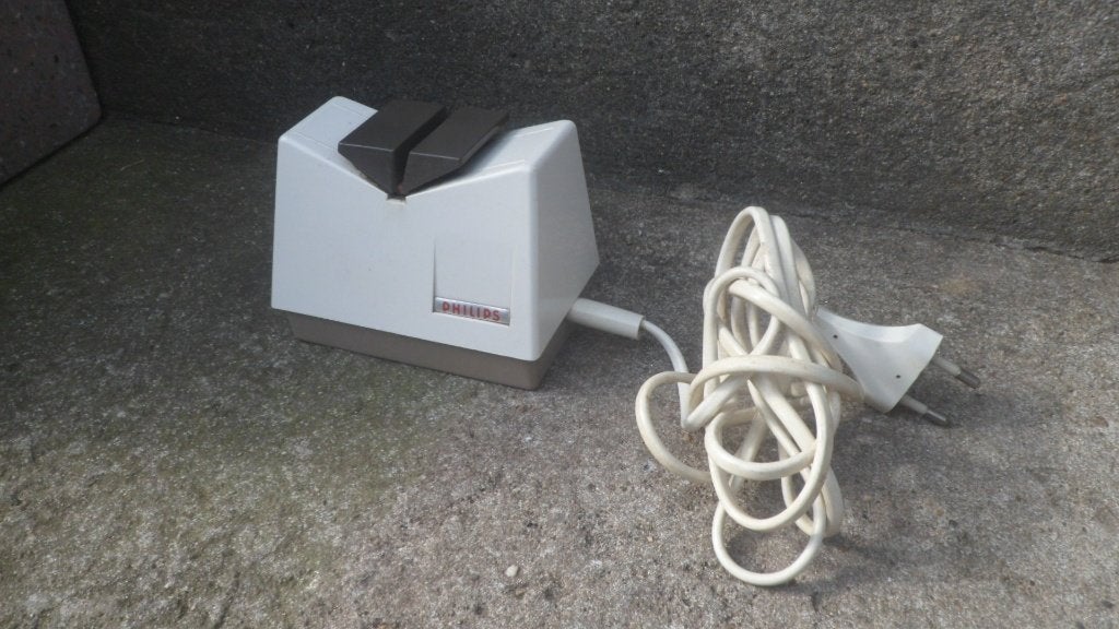 Philips elektrische  messenslijper, Ophalen of Verzenden, Gebruikt, Kunststof, Wit