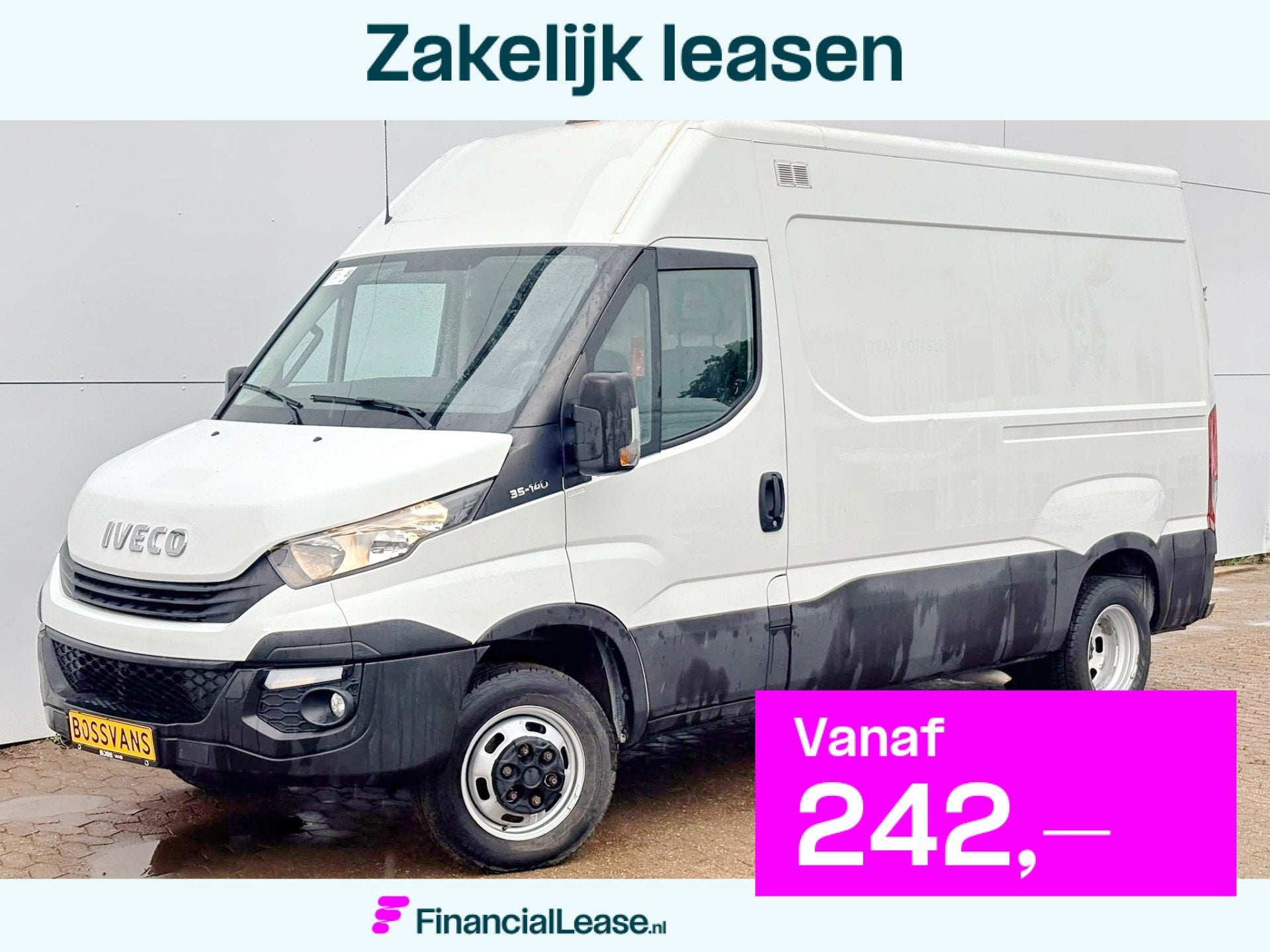 Iveco Daily 35C14 2.3 L2H2 Dubbellucht Airco Camera Trekhaak, Gebruikt, Zwart, Iveco, Wit