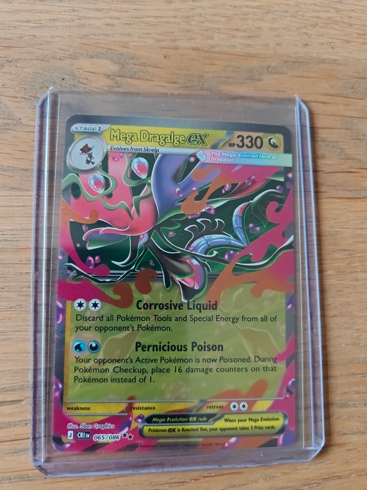 Mega Dragalge EX Pokémon Kaart 065/086 NM, Ophalen, Zo goed als nieuw, Losse kaart