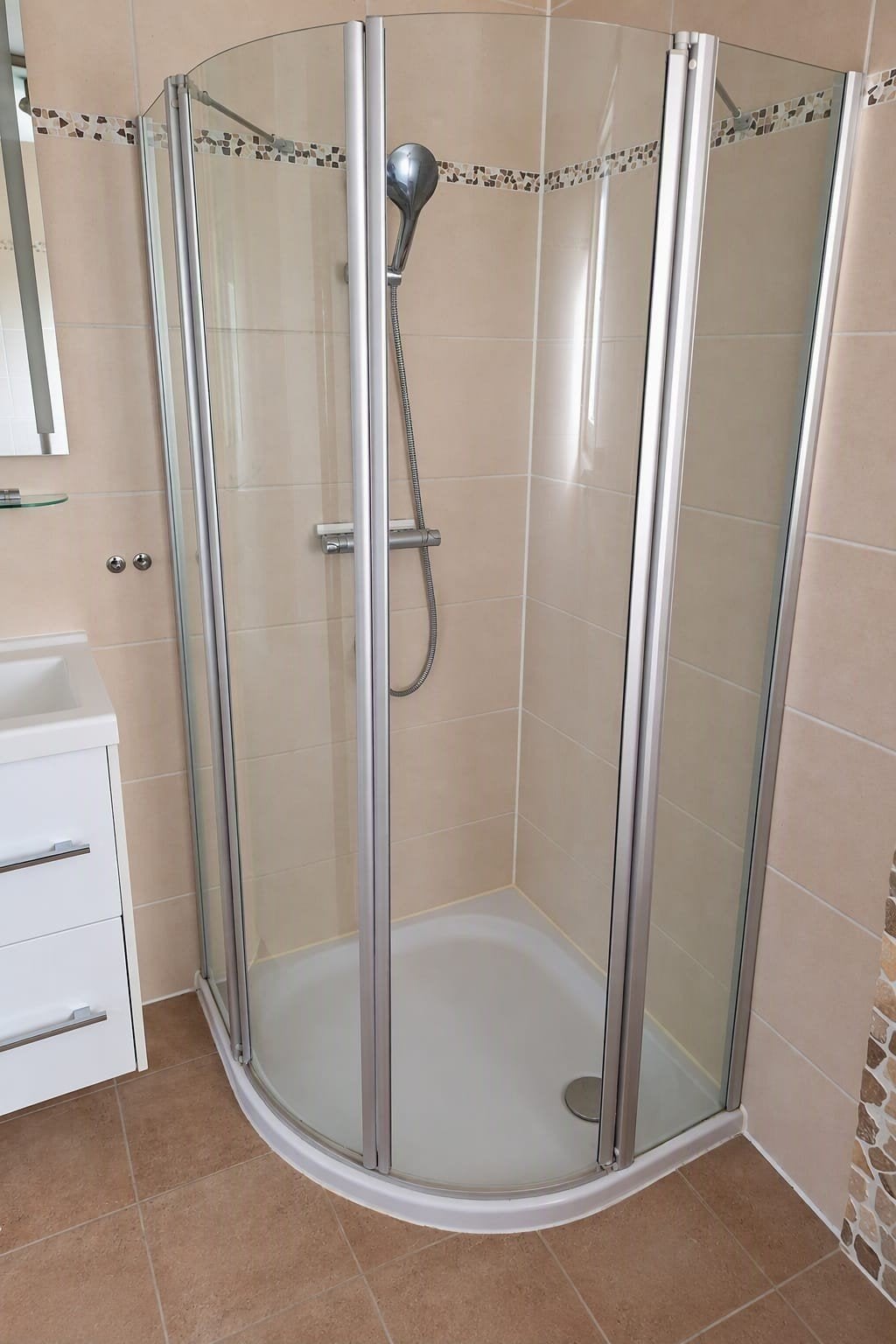 Douchecabine 90x90 (kraan apart te koop), Ophalen, Gebruikt, Glas, Douche