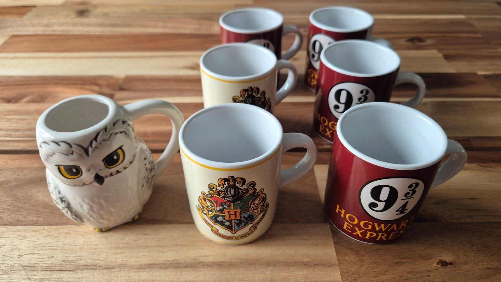 Harry Potter Mini Mokken Set - Hedwig & Hogwarts Express, Verzamelen, Harry Potter, Ophalen, Zo goed als nieuw, Gebruiksvoorwerp