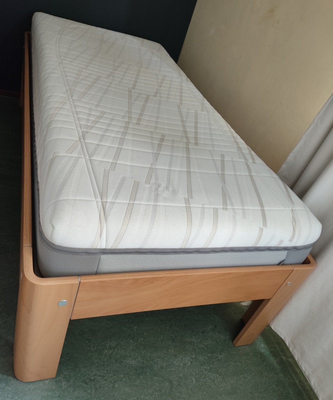Auping Auronde ledikant, Huis en Inrichting, Ophalen, 90 cm, Eenpersoons, Beige