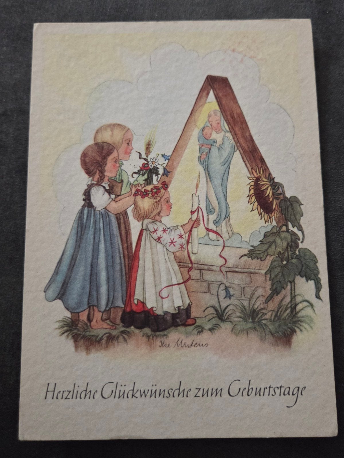 Religieus Tafereel met Kinderen, Verzenden, 1940 tot 1960, Gelopen, Kinderen