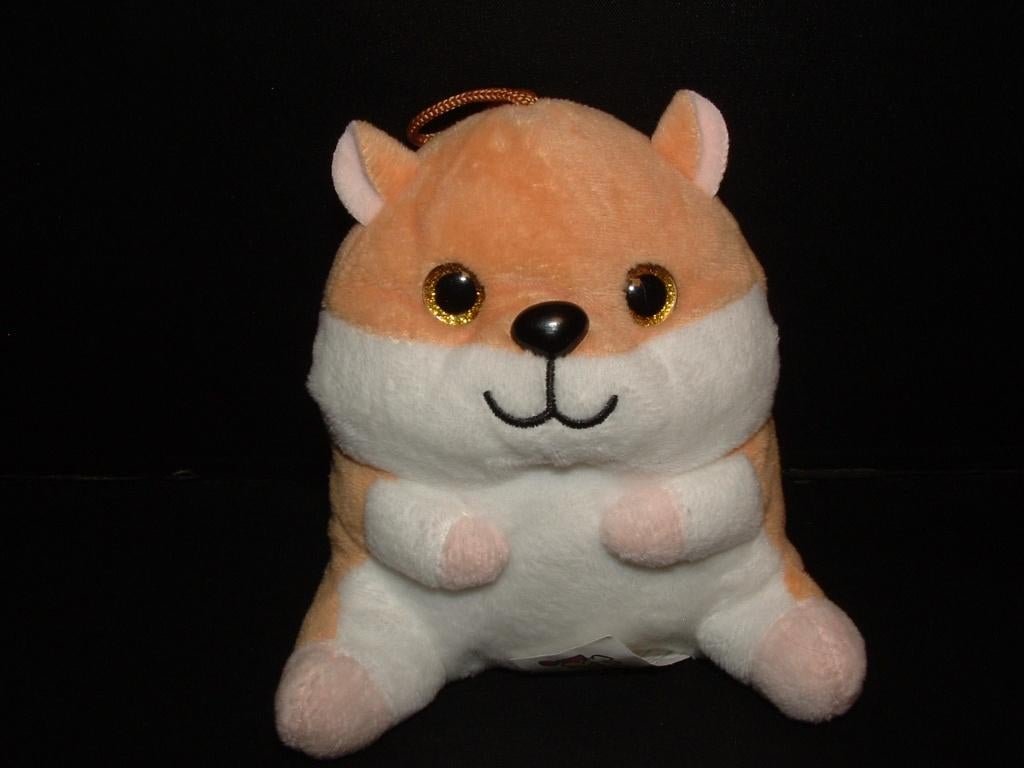 JAFRI TOYS HAMSTER VELOURS ORANJE/WIT MET ZWART, Verzenden, Nieuw, Overige typen