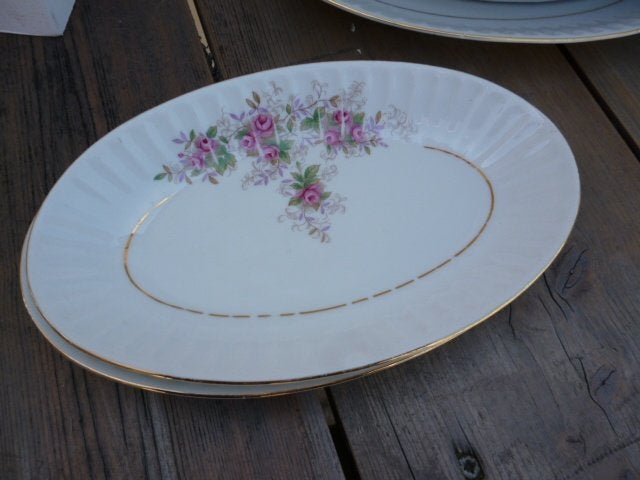 Schaal roze roosjes, Ophalen of Verzenden