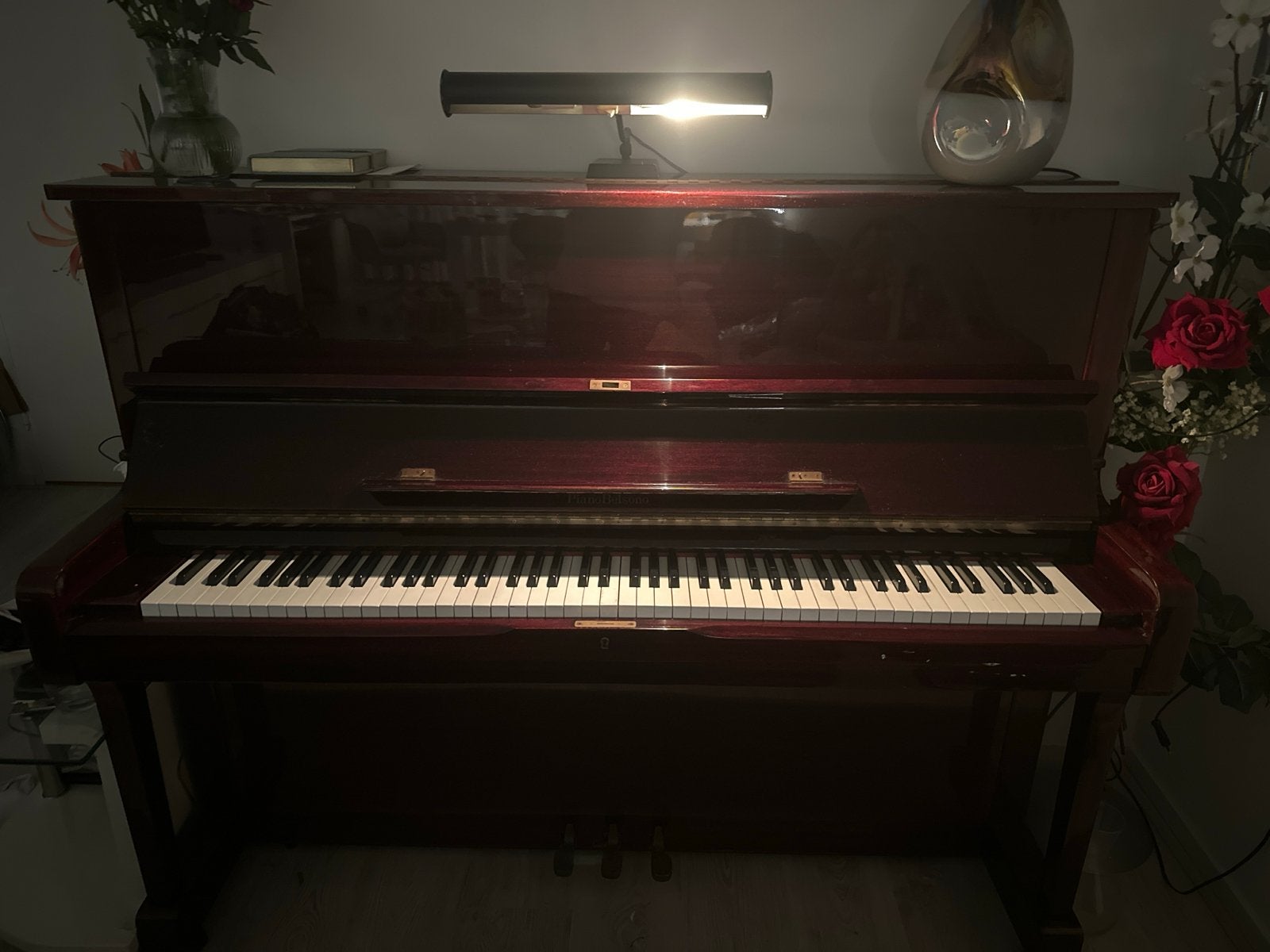 Belsono Piano - Hoogglans Bruin, Ophalen, Gebruikt, Bruin, Piano