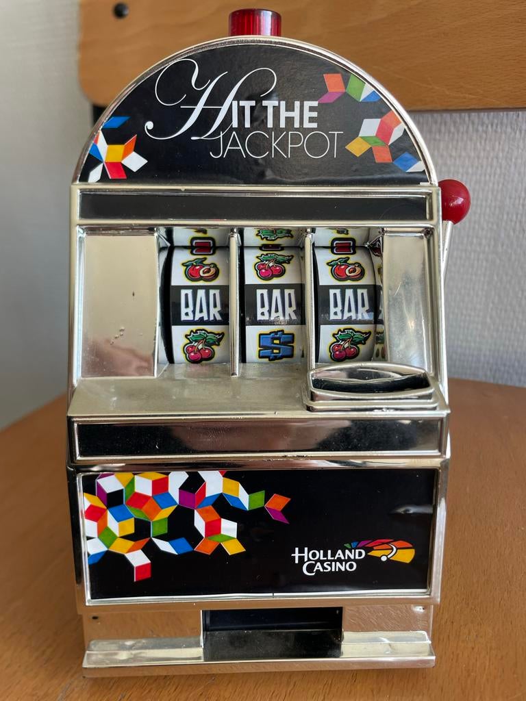 Vintage Holland Casino Gokkastje Spaarpot Decoratie, Verzamelen, Automaten | Gokkasten en Fruitautomaten, Gebruikt, Euro, Ophalen of Verzenden