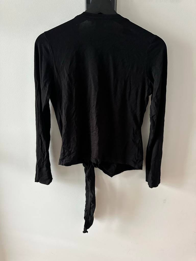 Mooi zwart wikkelvestje van soepele stof! Maat XS, Kleding | Dames, Truien en Vesten, Ophalen of Verzenden, Zo goed als nieuw