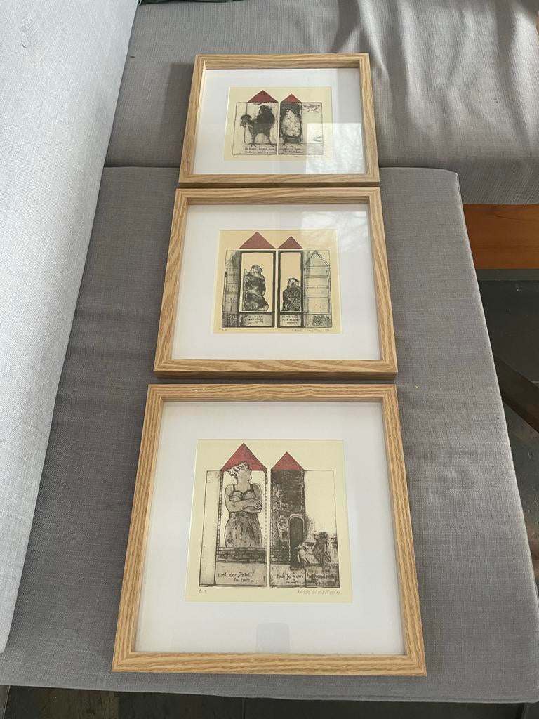 Etsen van Karin Campfens, Antiek en Kunst, Ophalen of Verzenden