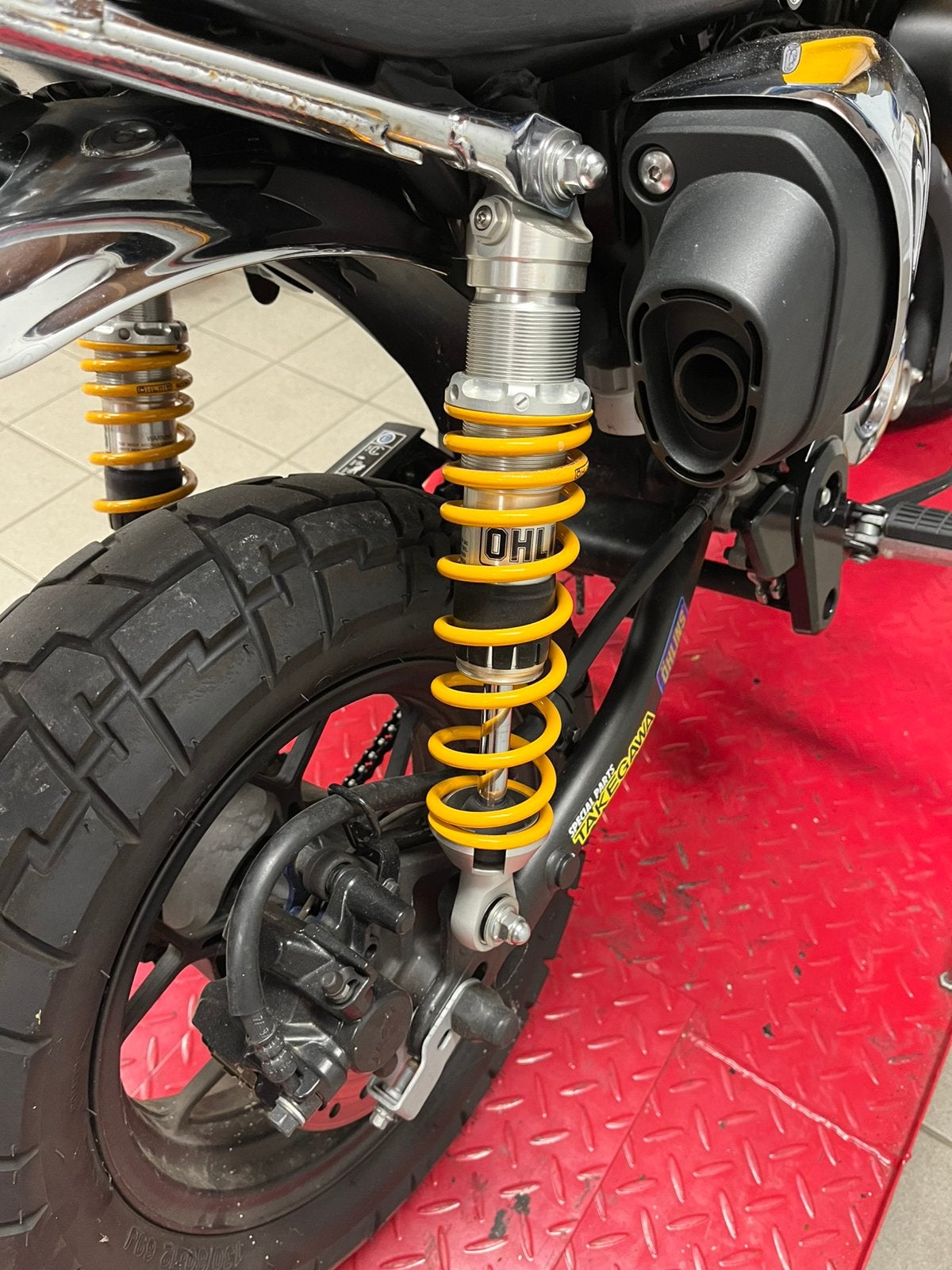 Öhlins schokdempers voor honda monkey 125, Motoren, Ophalen, Gebruikt