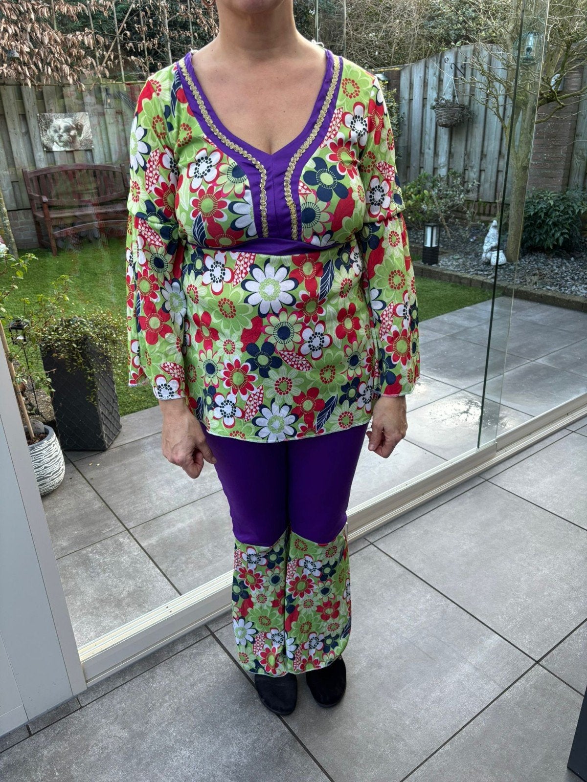 Hippie Pak Maat 38/M, Maat 38/40 (M), Carnaval, Ophalen of Verzenden, Kleding