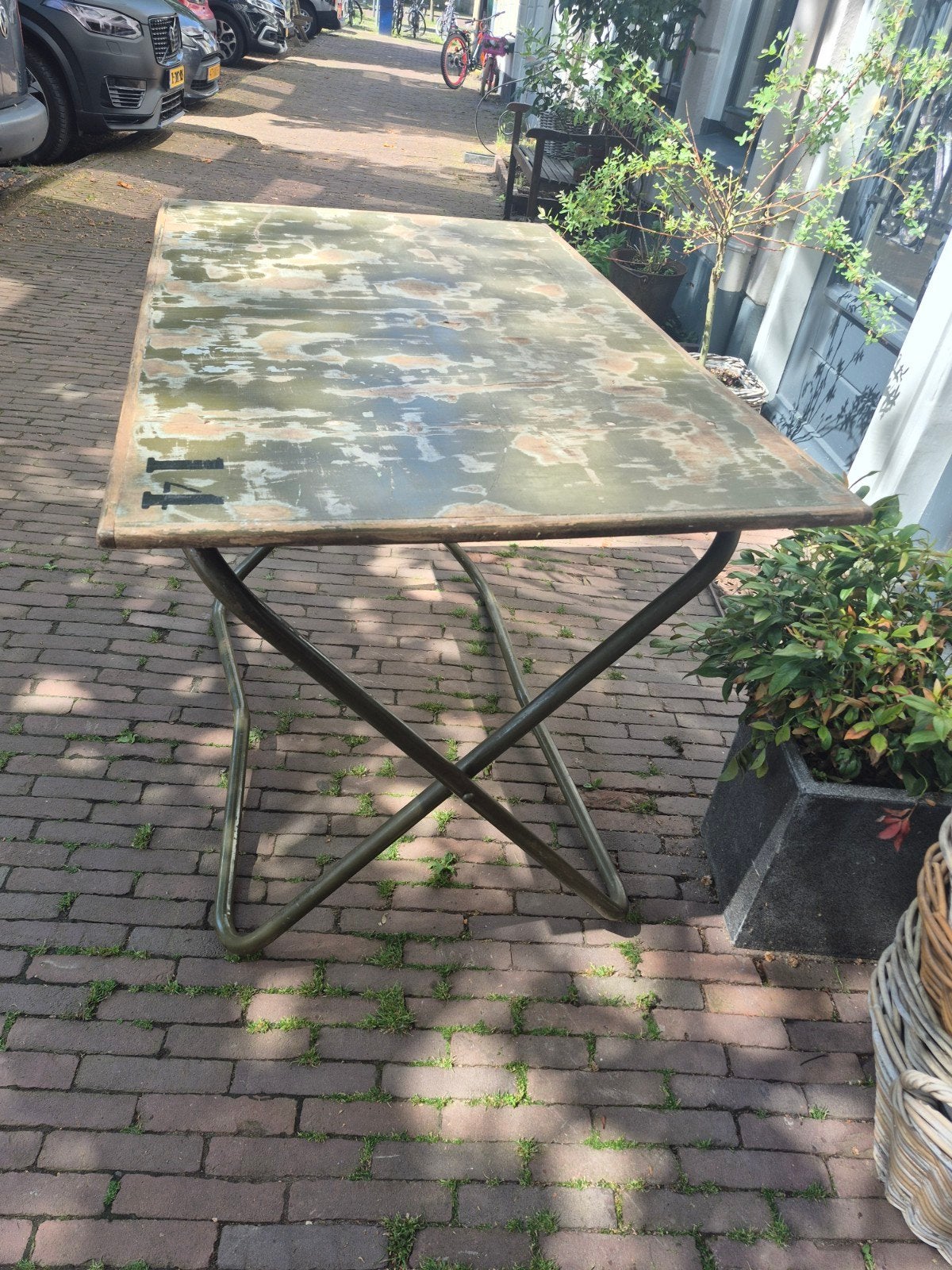 Oude  legertafel, Antiek en Kunst, Antiek | Meubels | Tafels, Ophalen
