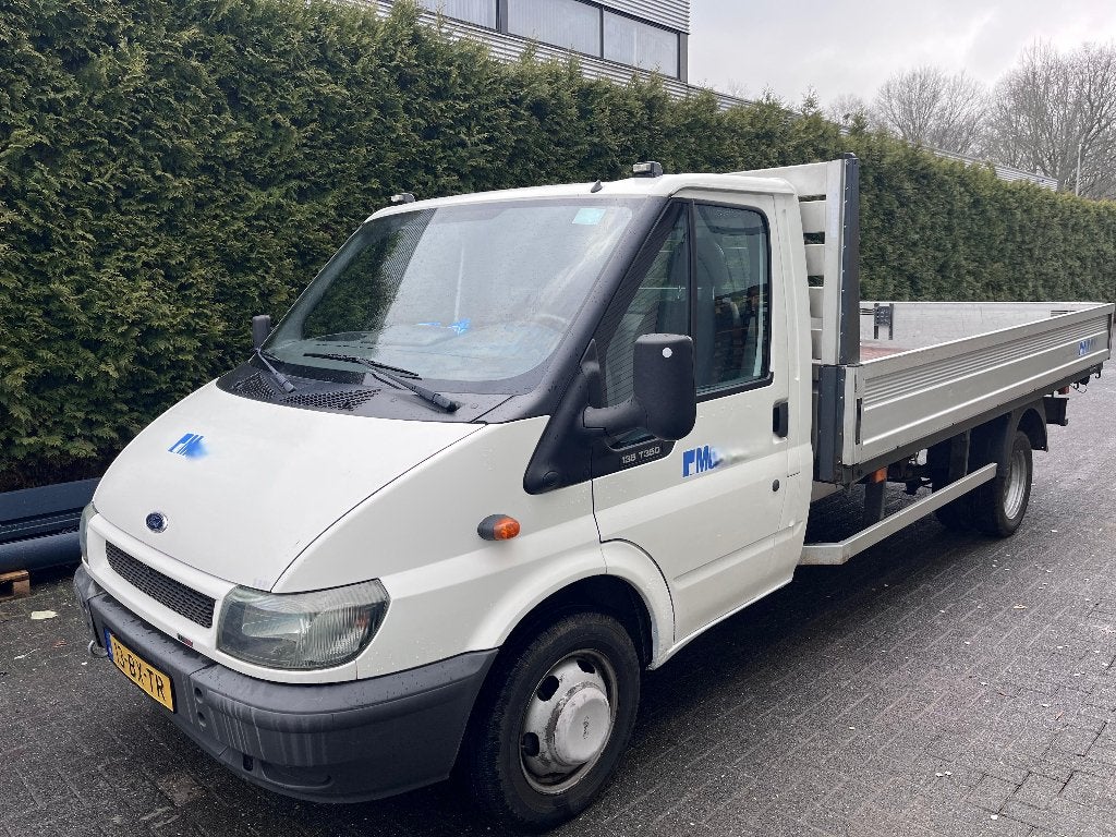 Ford Transit 2.4 TDCi Open Laadbak Lees Advertentie, Auto's, Zwart, 2800 kg, Wit, Origineel Nederlands