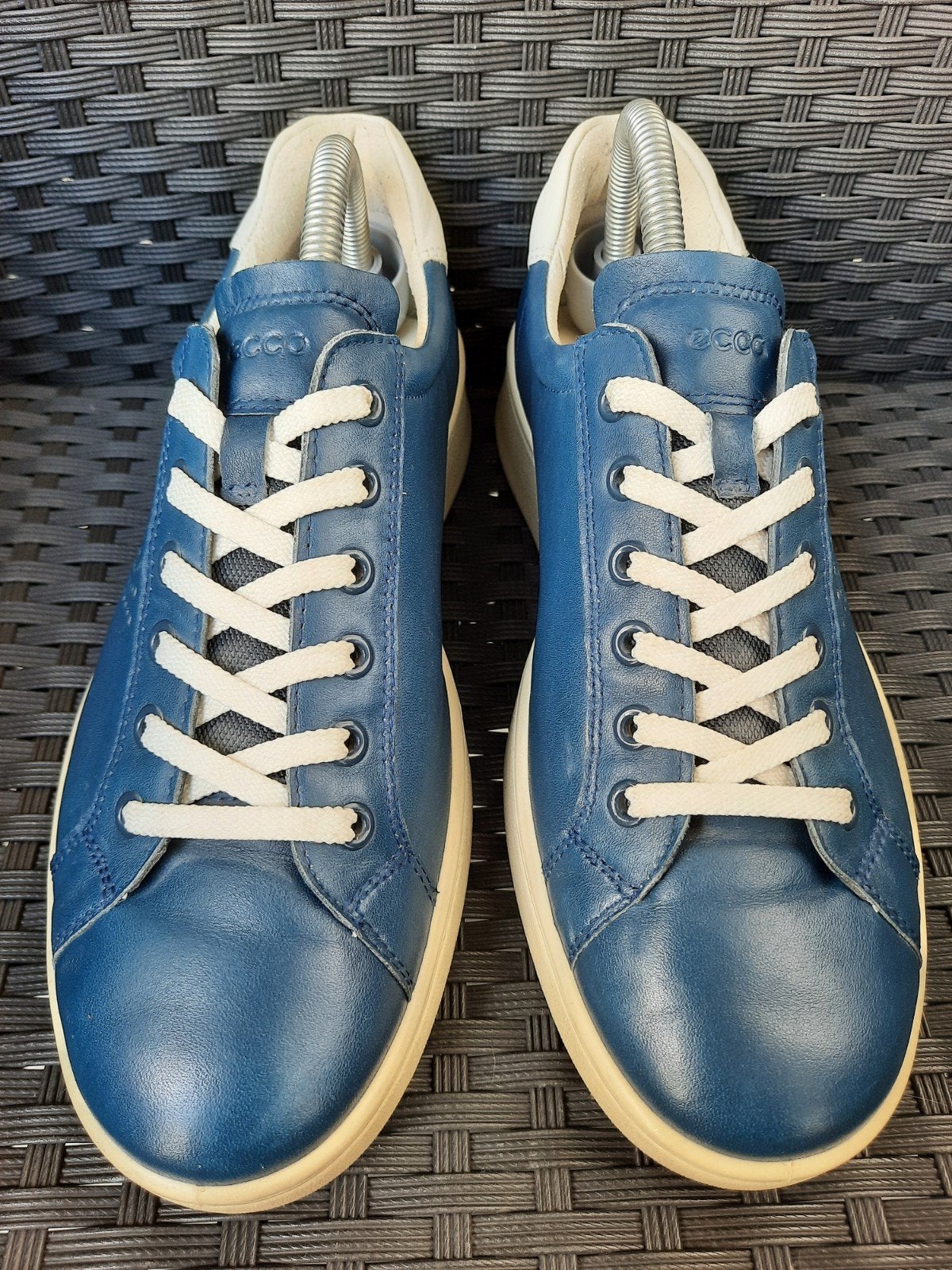 ECCO dames sneakers maat 41 - Blauw leer, Ecco, Blauw, Ophalen of Verzenden, Sneakers of Gympen