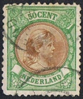 Nederland 2 zegels gestempeld van 1893 t/m 1896, Postzegels en Munten, Postzegels | Nederland, Verzenden, T/m 1940, Gestempeld