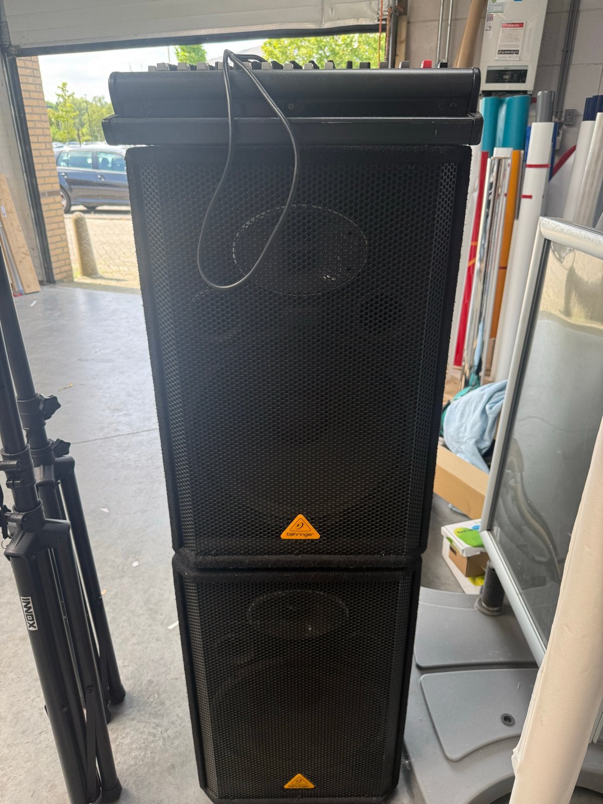 Yamaha EMX2000 Powermixer met Behringer VS1520 PA-set, Ophalen, Gebruikt, 500 tot 1000 watt, P.A.