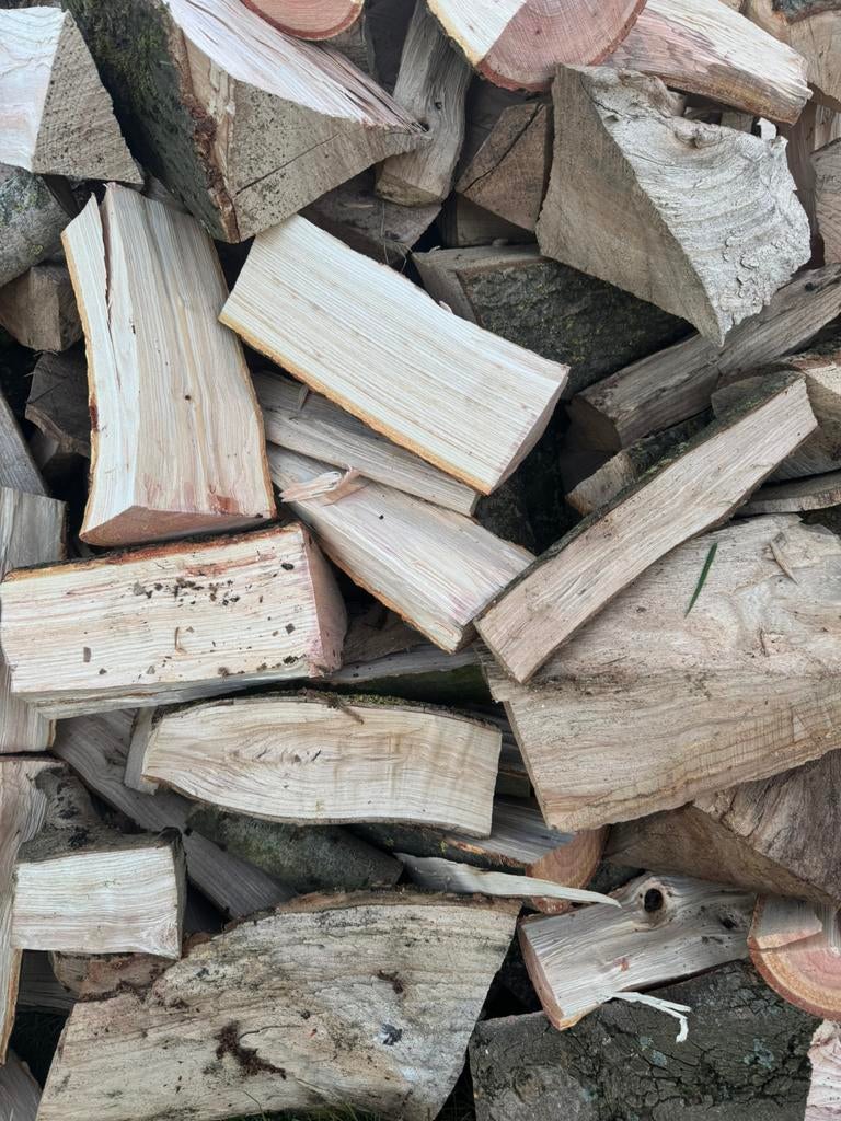 Versgekloofd essen hout, Tuin en Terras, Haardhout, Minder dan 3 m³, Ophalen