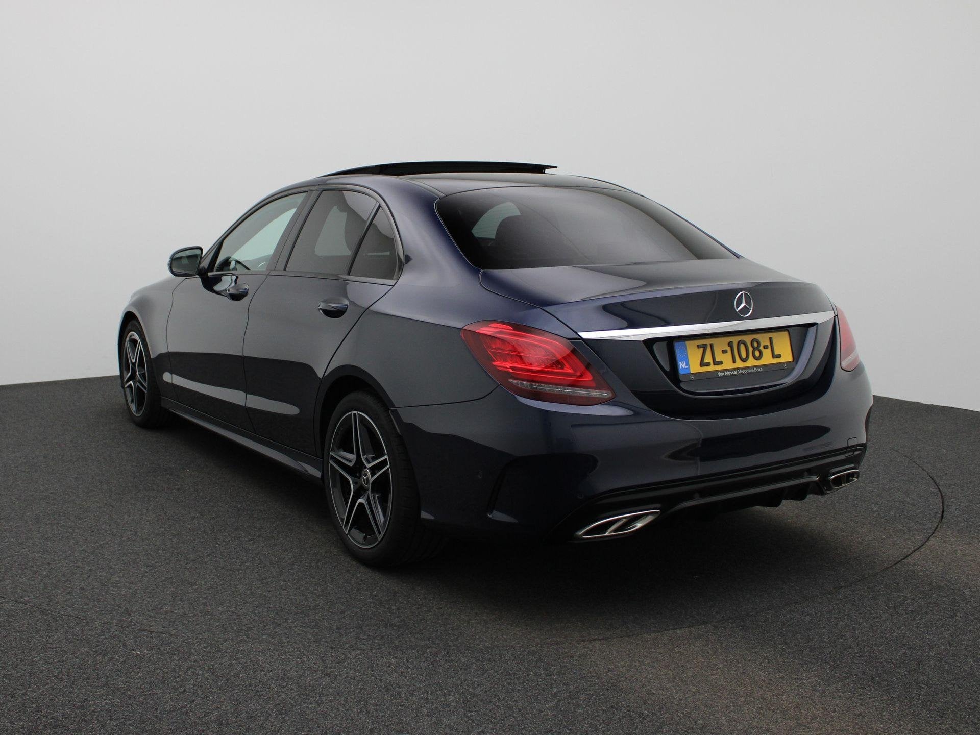 Mercedes-Benz C-klasse 180 Business Solution Plus Upgrade Ed, 12 maanden, Blauw, Leder en Stof, Sedan
