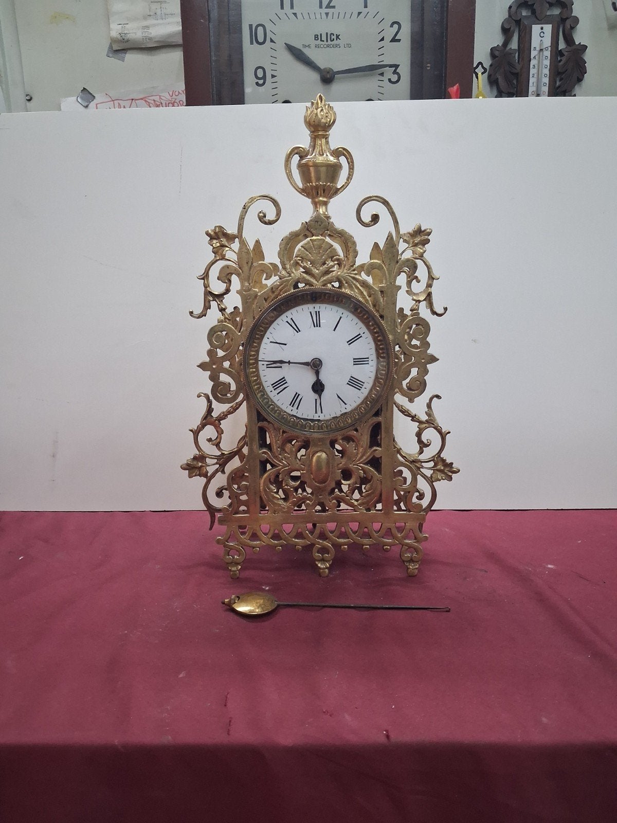 antieke bronze skeletklok, Antiek en Kunst, Ophalen