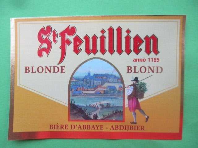 bieretiket Belgie 19-6 (B2 E17) friart(st feuillien, Ophalen of Verzenden, Gebruikt, Overige typen, Overige merken