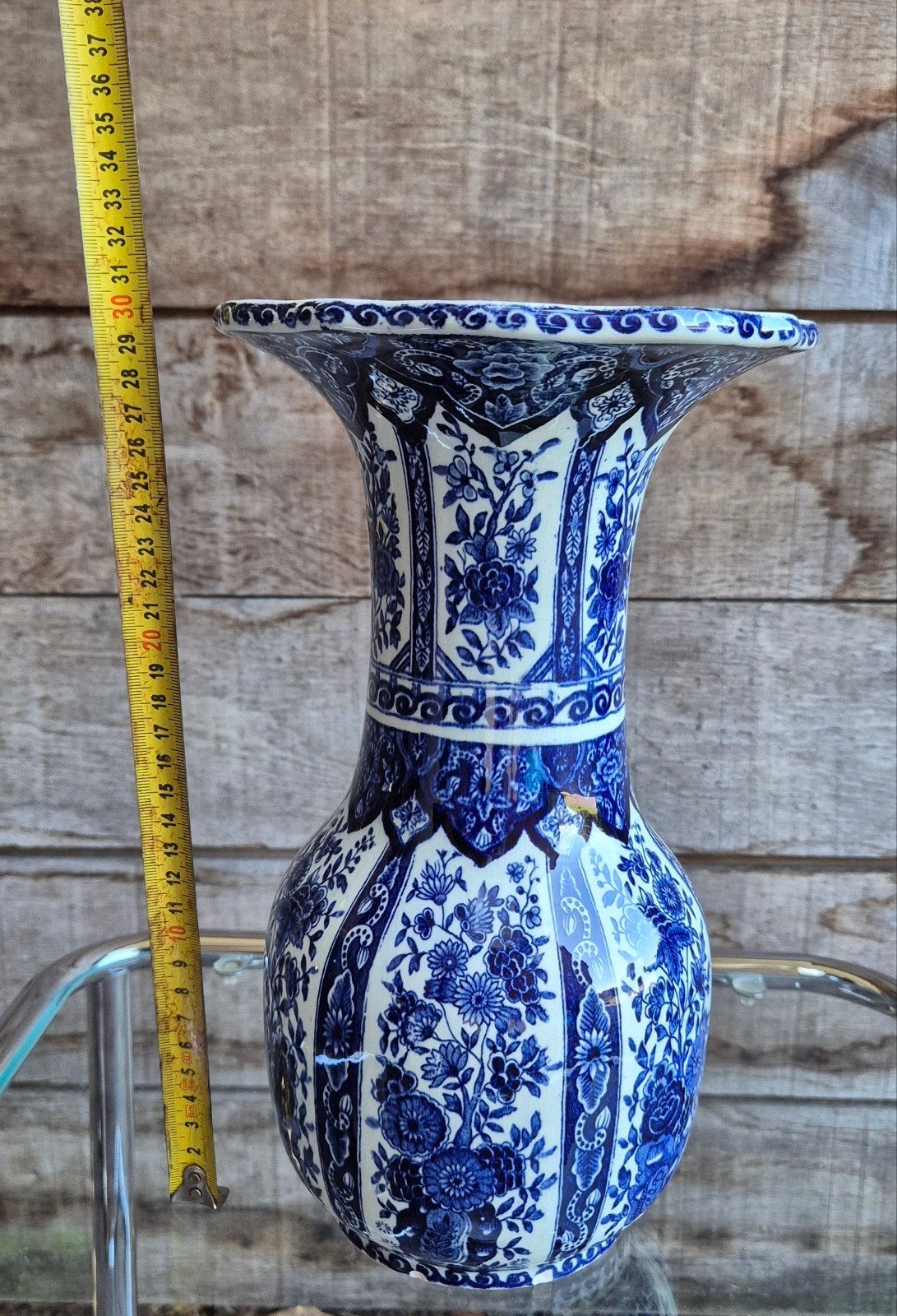 Prachtige Delfts Blauwe Vaas - By Boch Holland, Ophalen