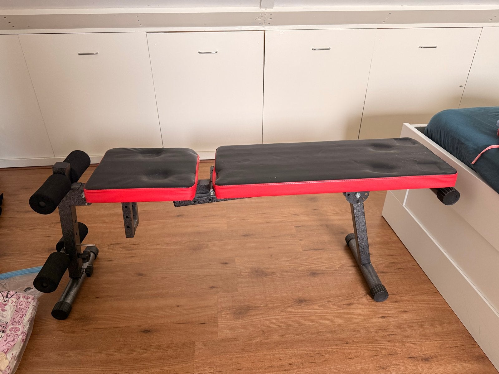 Verstelbare fitnessbank voor diverse oefeningen, Sport en Fitness, Fitnessmaterialen, Ophalen, Gebruikt, Armen, Fitnessbank