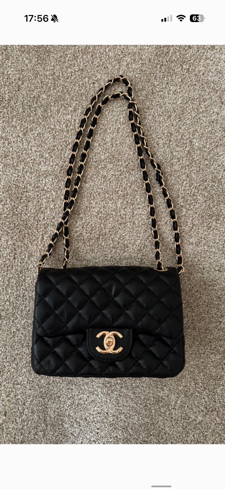 Mini classic flapbag, Ophalen of Verzenden, Nieuw, Zwart, Schoudertasje