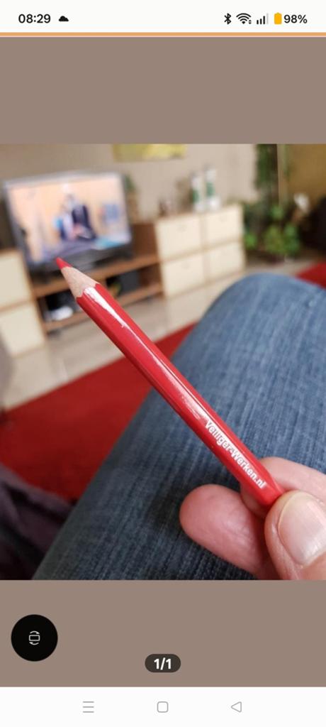 Rood Stem Potlood; 2e Kamer verkiezingen, Gemeenteraad ect., Ophalen of Verzenden, Nieuw