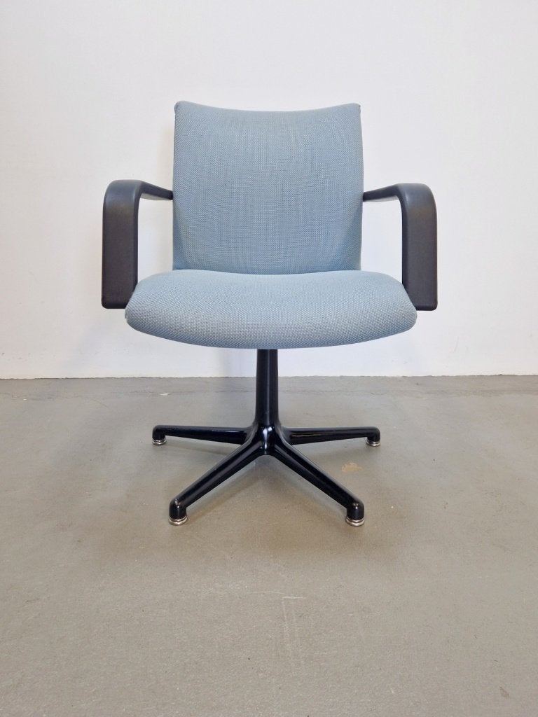 Set 6 draaibare Channel stoel Geoffrey Harcourt Artifort ´80, Gebruikt, Blauw, Ophalen of Verzenden, Vijf, Zes of meer stoelen