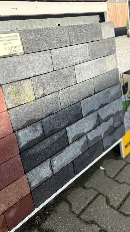 Stracktstone Crown GRN+ DF 21x7x8 vlak Madrid GENU PL2, Tuin en Terras, Tegels en Klinkers, Nieuw, Terrastegels, Beton, 10 m² of meer