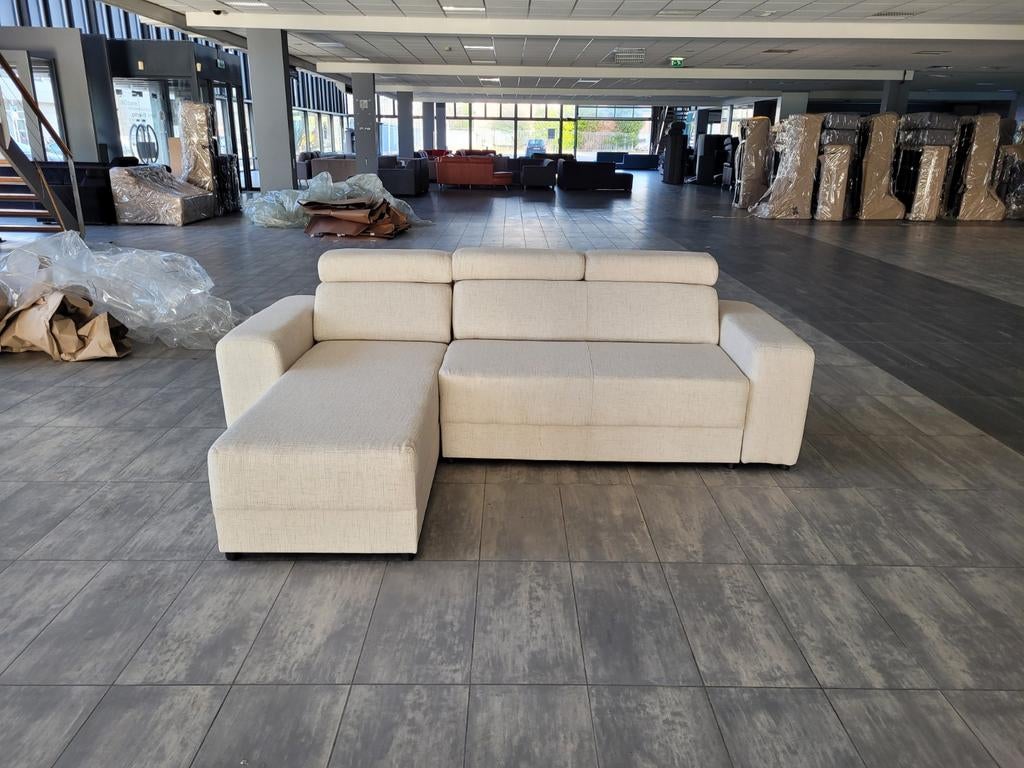 ❇️ OUTLET creme hoekbank L of R 240x180 | GRATIS LEVERING, Hoekbank, Ophalen of Verzenden, Donauweg 11A Amsterdam, Onbekend