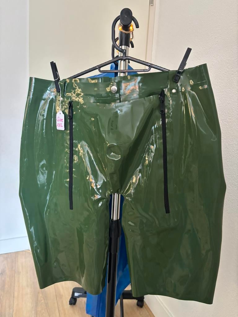 Bikershort / Latex / Maat XXL, Kleding | Heren, Verzenden, Groen, Boxer