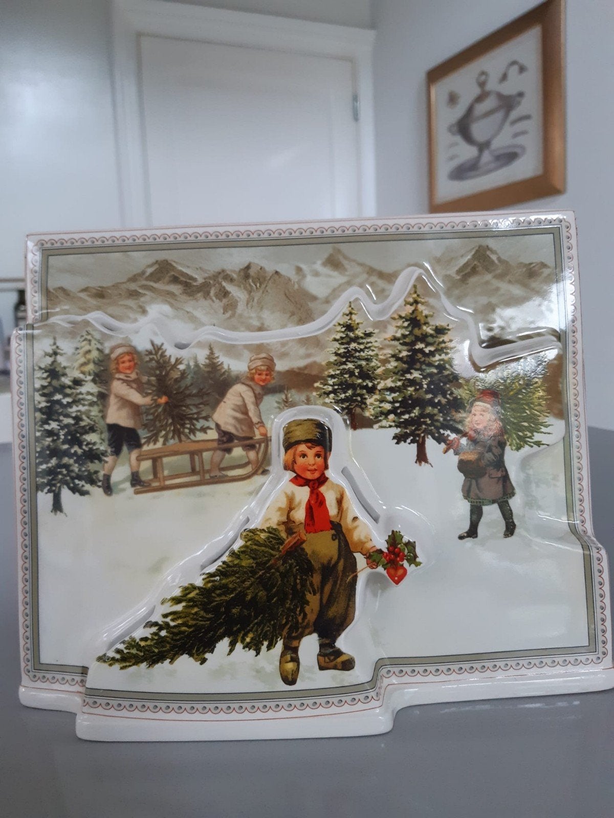 Waxinelichthouder Villeroy en Boch Winter Postcards, Diversen, Ophalen of Verzenden, Zo goed als nieuw