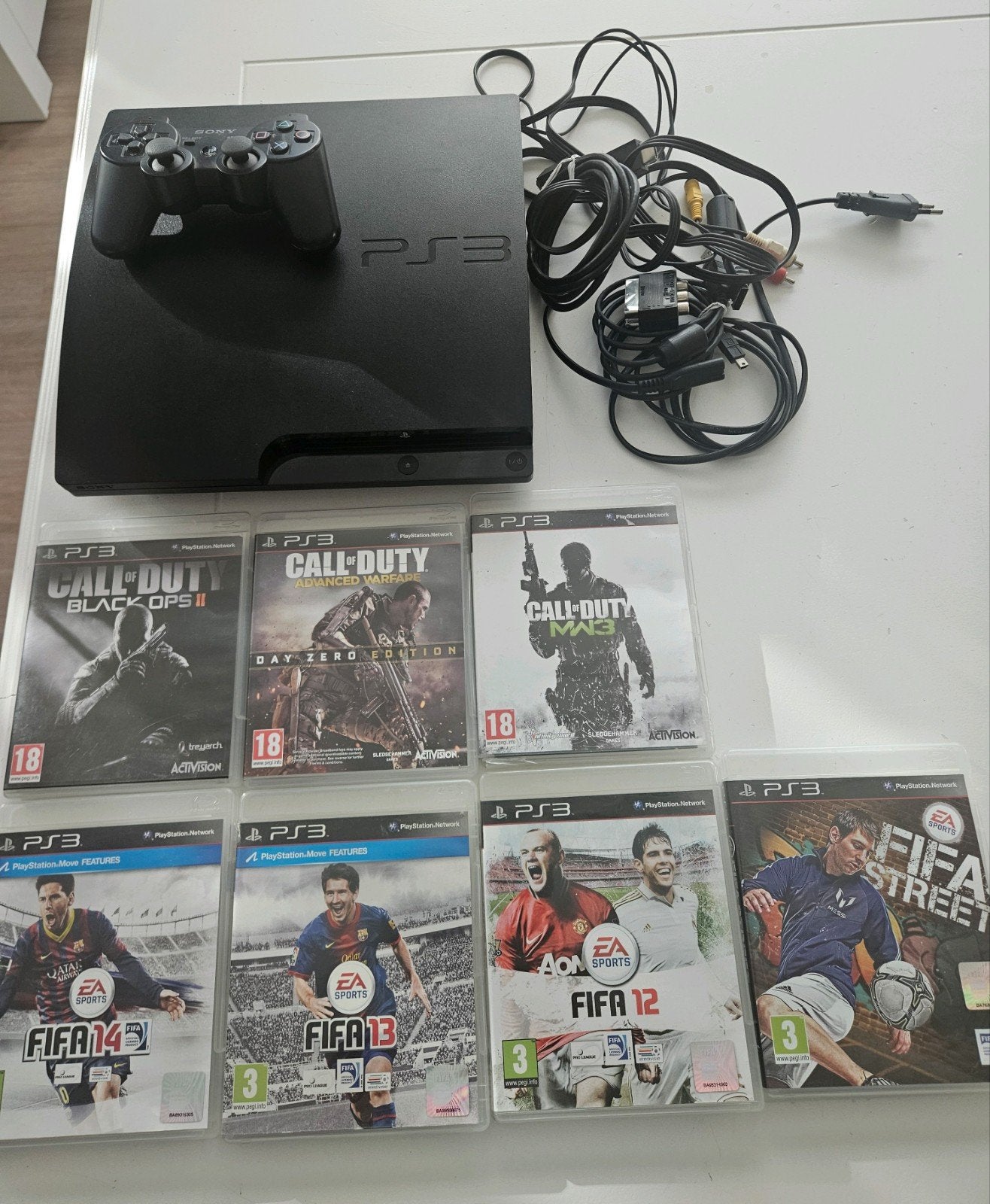 PlayStation 3 met 7 spellen en controller, 320 GB, Ophalen of Verzenden, Met 1 controller, Slim