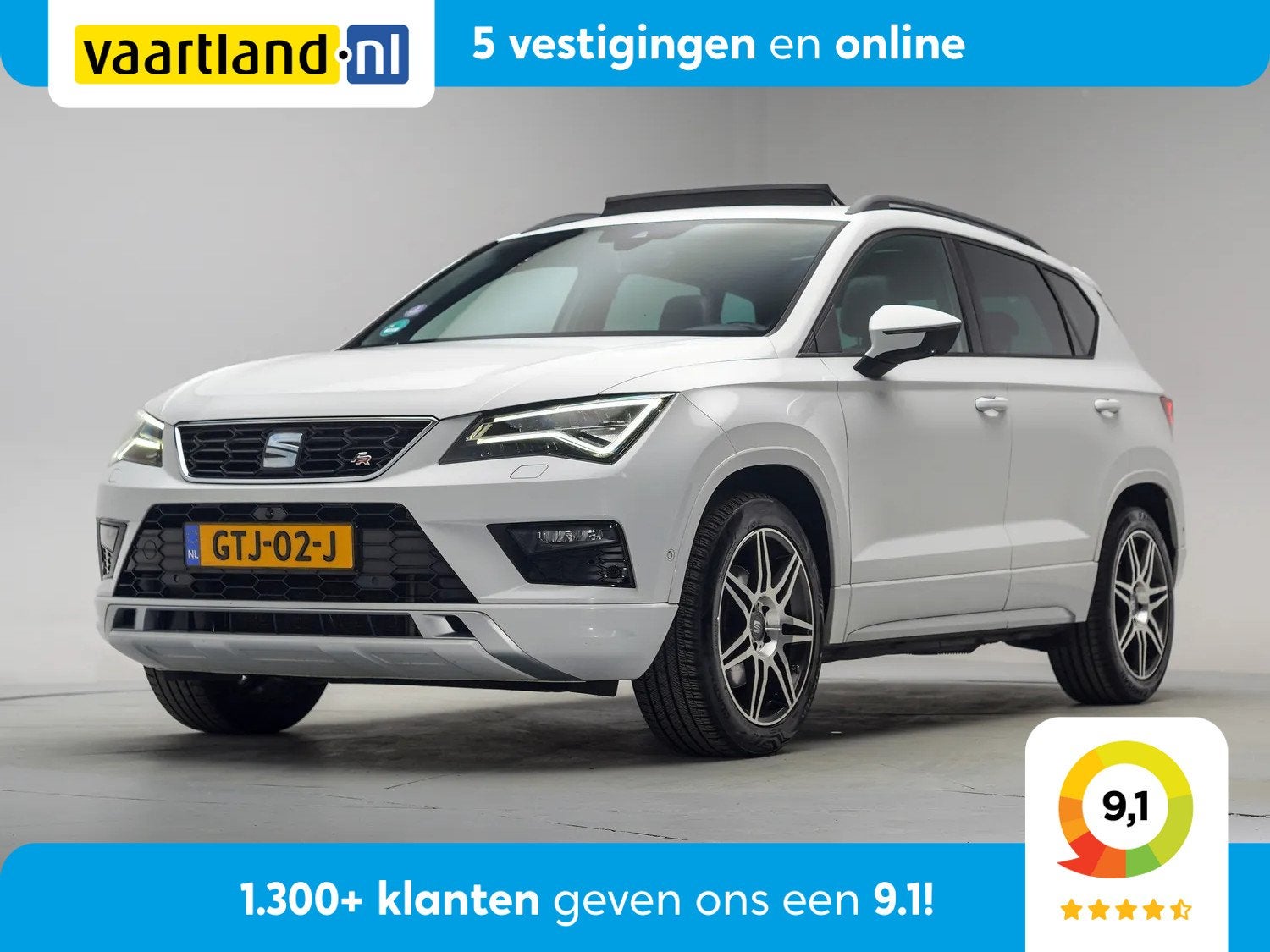 SEAT Ateca 2.0 EcoTSI FR 4DRIVE [ Schuif/kanteldak Navi Appl, Auto's, Automaat, Gebruikt, Ateca, Wit