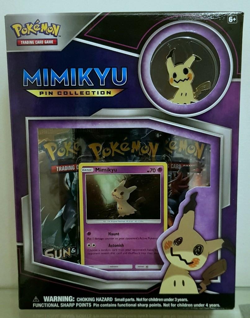 Pokemon sun & moon mimikyu pin collection box, ongeopend, Ophalen of Verzenden, Zo goed als nieuw, Boosterbox, Foil