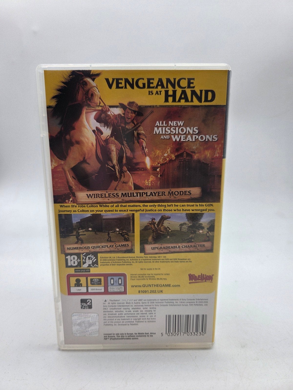 Gun Showdown PSP - Actiegame in het Wilde Westen, Spelcomputers en Games, Vanaf 18 jaar, Shooter, Activision, 1 speler