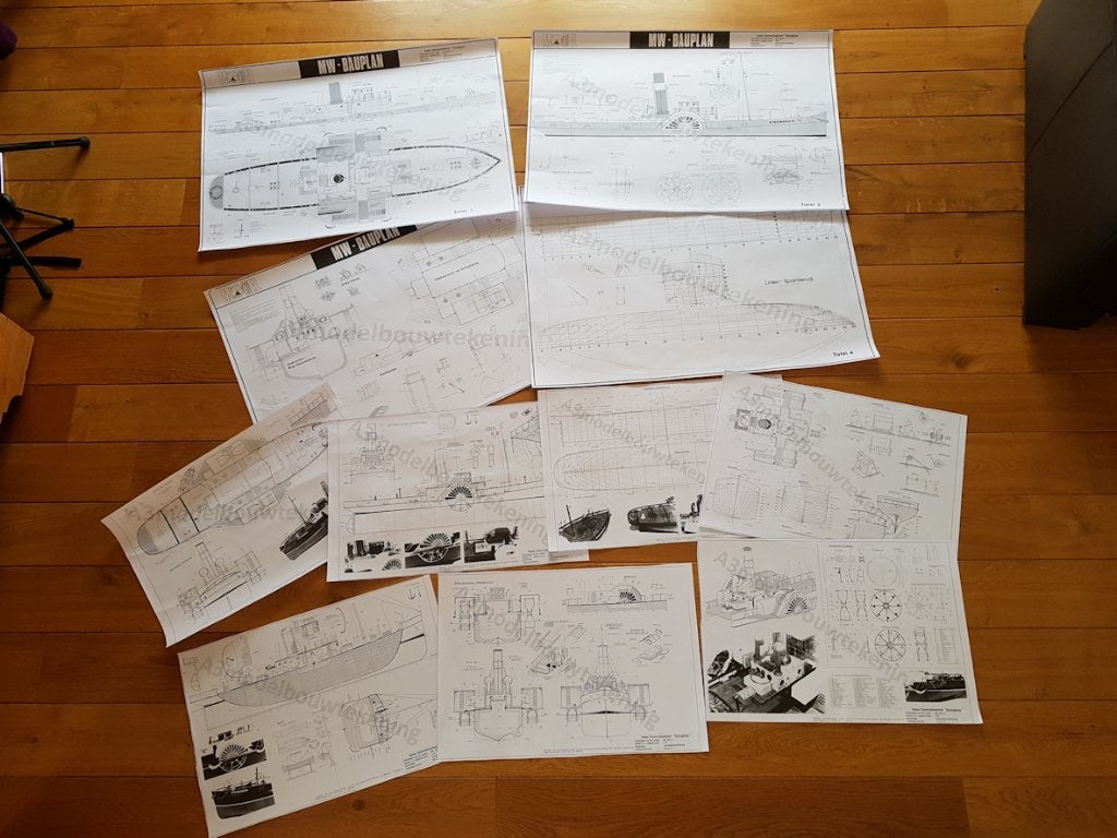 Bouwtekening  stoom rader sleepboot , Ophalen of Verzenden, Nieuw