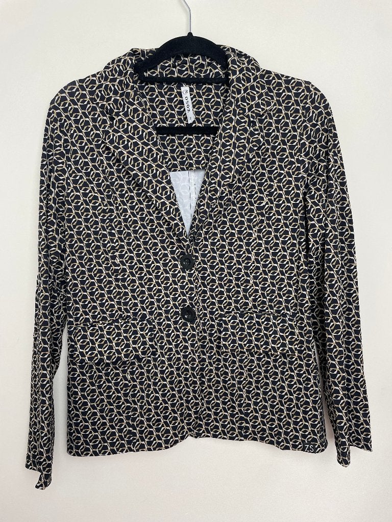 Zoso Melanie travel blazer print zwart maat M, Maat 38/40 (M), Zwart, Ophalen of Verzenden, Info@Zoso.nl
