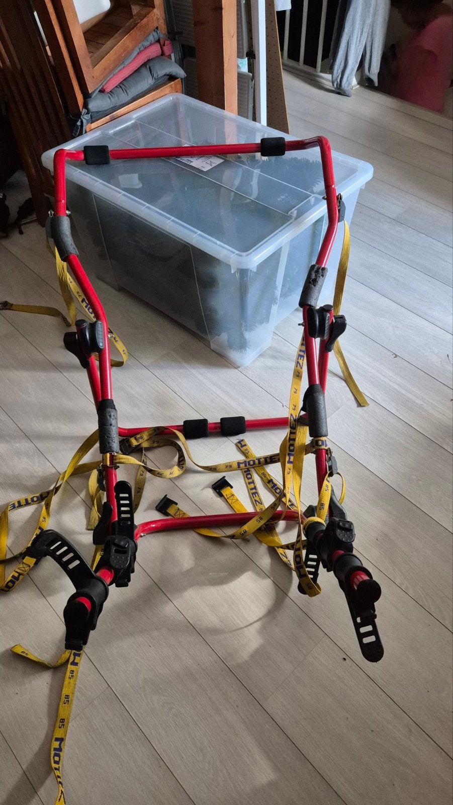 Mottez Achterklepdrager voor 3 fietsen, Ophalen, 2 fietsen, Gebruikt, Achterklepdrager