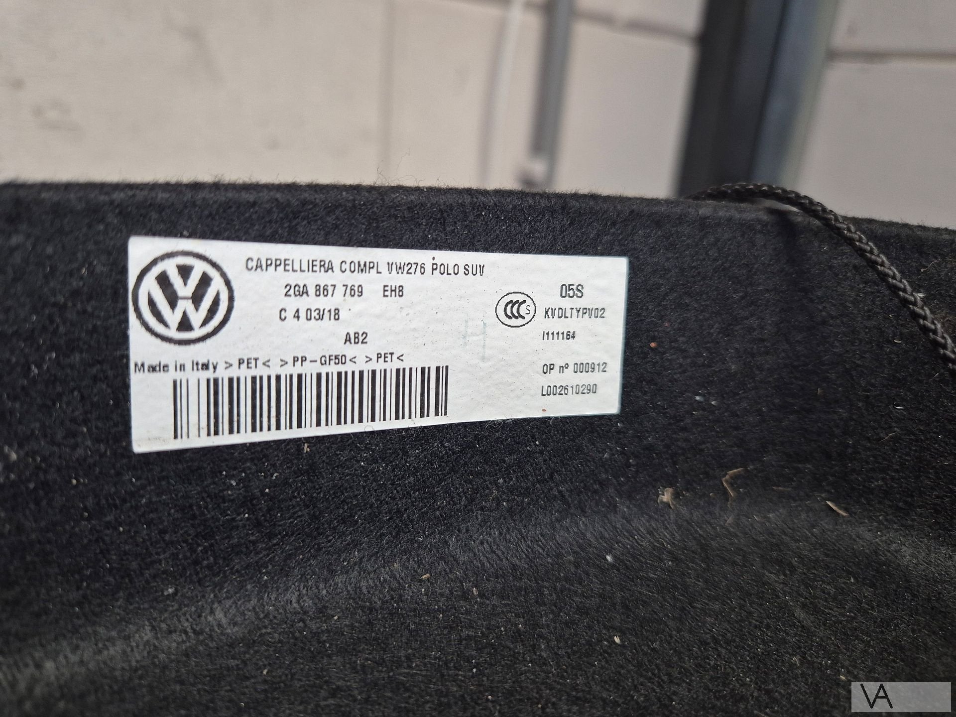 Hoedenplank van VW Volkswagen T-roc T roc 2017 - 2024 €150, Gebruikt, -, Volkswagen, -