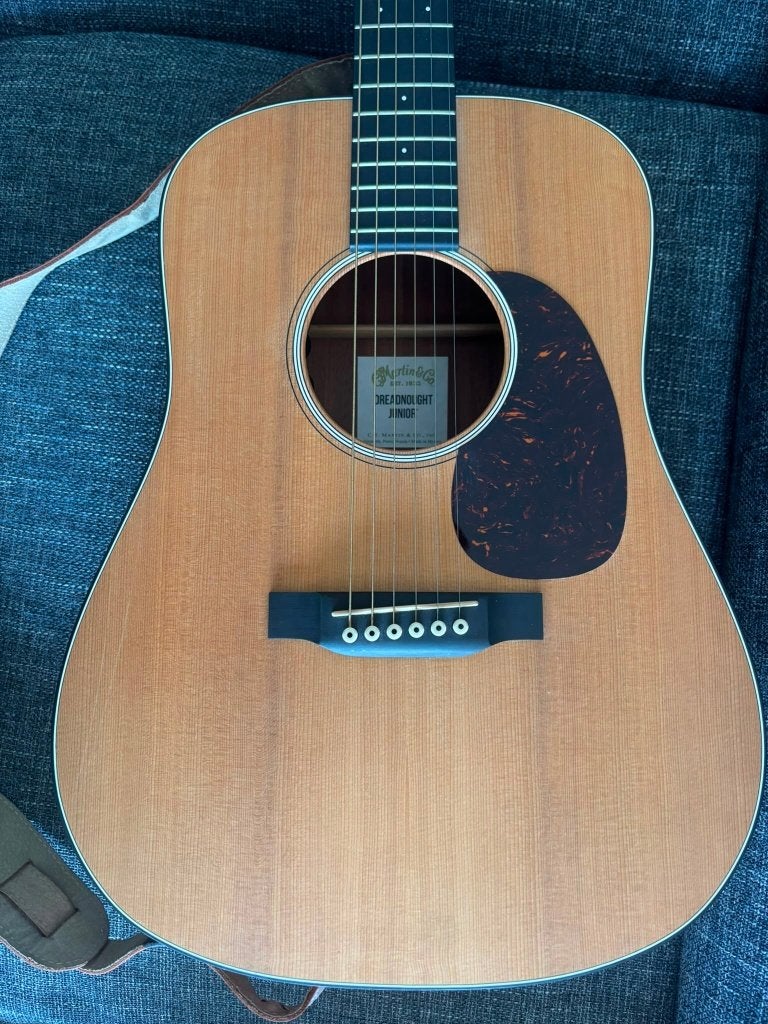 Martin Dreadnought jr centennial, incl gigbag, Ophalen, Zo goed als nieuw, Western- of Steelstringgitaar, Met (piezo-)element