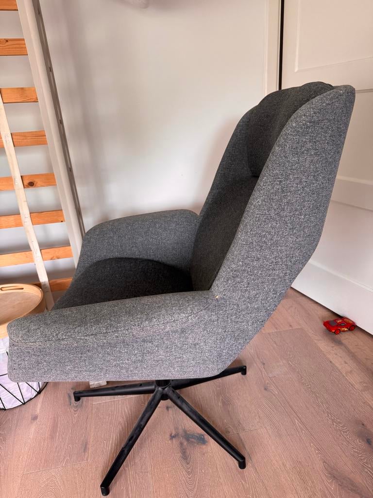 Grijze IKEA stoel - Comfortabel en stijlvol, Huis en Inrichting, Ophalen, Gebruikt, Eén, Stof