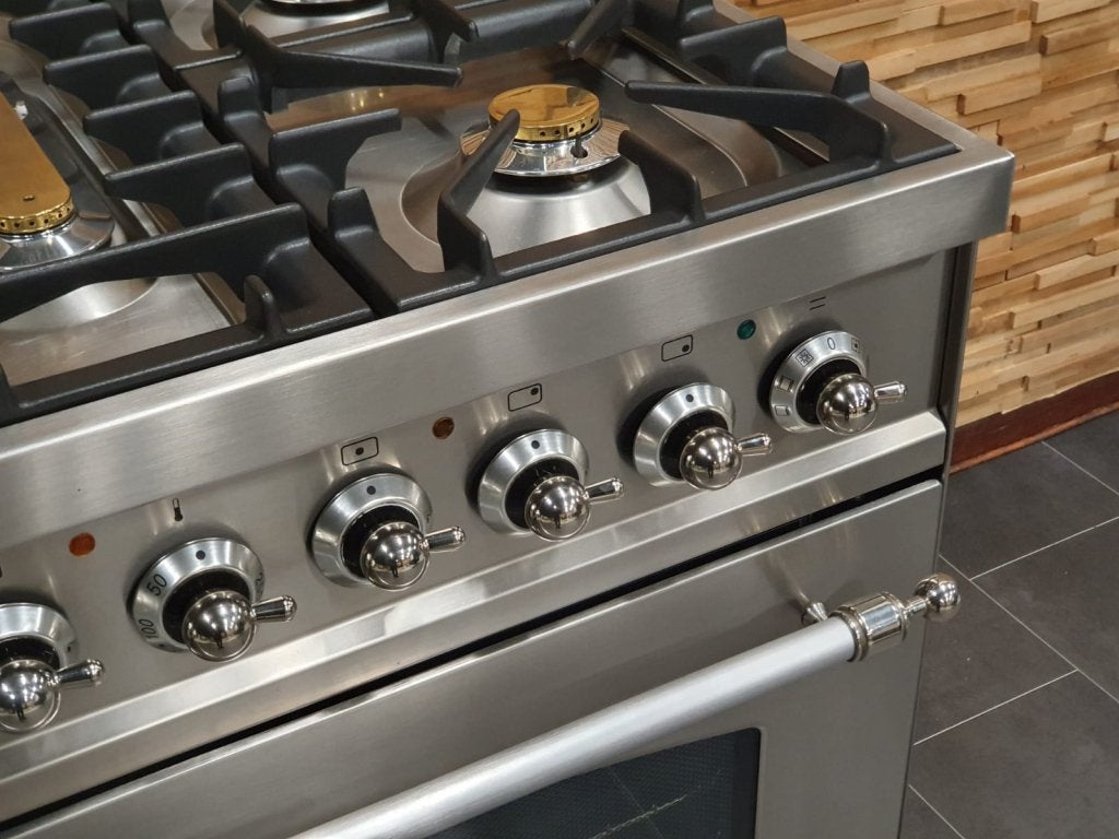 Luxe Boretti Fornuis 80cm rvs klassiek 1 oven 5 pits, Witgoed en Apparatuur, Niet ingevuld, 60 cm of meer, Niet ingevuld, Ophalen of Verzenden