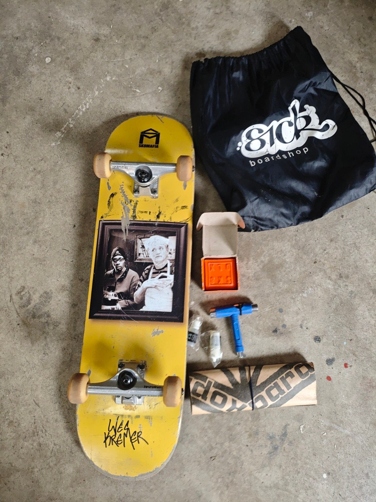 Skateboard 8 inch, Sport en Fitness, Skateboarden, Ophalen of Verzenden, Zo goed als nieuw, Skateboard