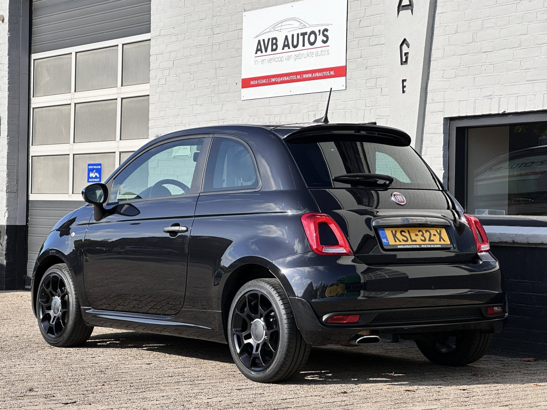 Fiat 500 1.2 S Clima Cruise Leder PDC Navi Groot scherm, Auto's, Voorwielaandrijving, Gebruikt, 4 cilinders, 840 kg