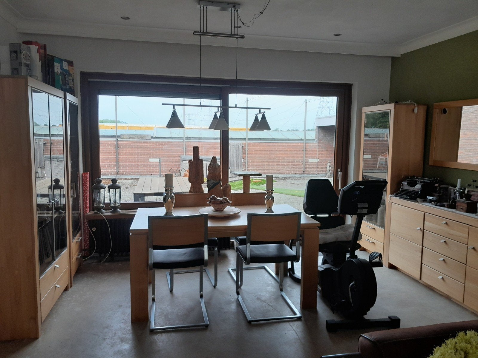 Compleet licht eiken eetkamer ameublement, Ophalen, Gebruikt, Modern, Minder dan 4 stoelen