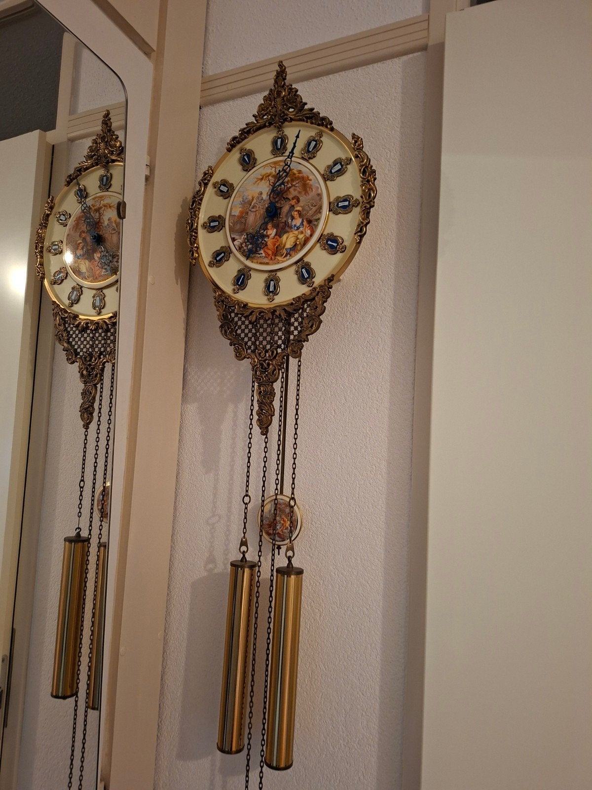Antieke Wandklok met Gewichten - Klassiek Design, Ophalen