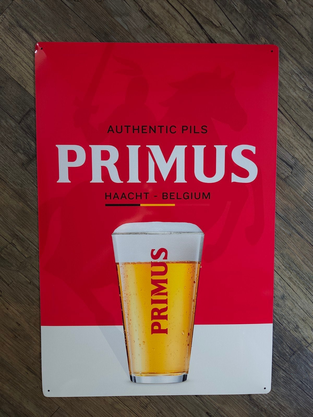 Primus Haacht bier reclamebord, Verzamelen, Ophalen of Verzenden, Nieuw, Reclamebord, Plaat of Schild, Overige merken