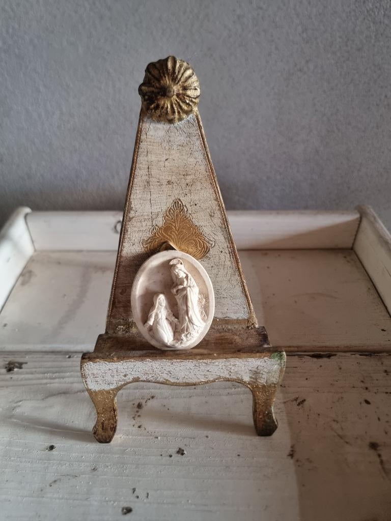 Oud heilig relikwie meerschuim 5 * schapenweide *, Ophalen of Verzenden